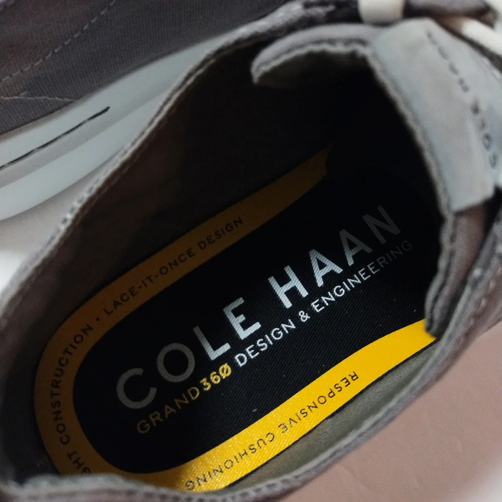 COLE HAAN Men's GrandPro Rally Court Canvas Storm Sz 9M Gray Men's Sneakers